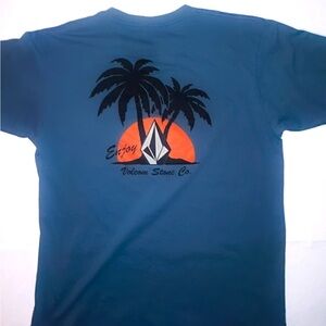 Volcom Men's Teal Palm Graphic Tee - Large GUC